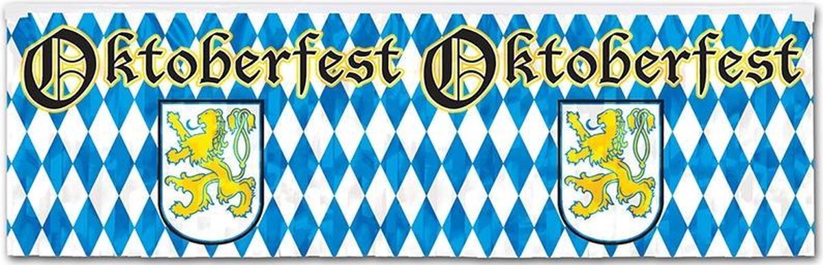 360 DEGREES - Blauwe en witte oktoberfeest slinger - Decoratie > Muur-, deur- en raamdecoratie